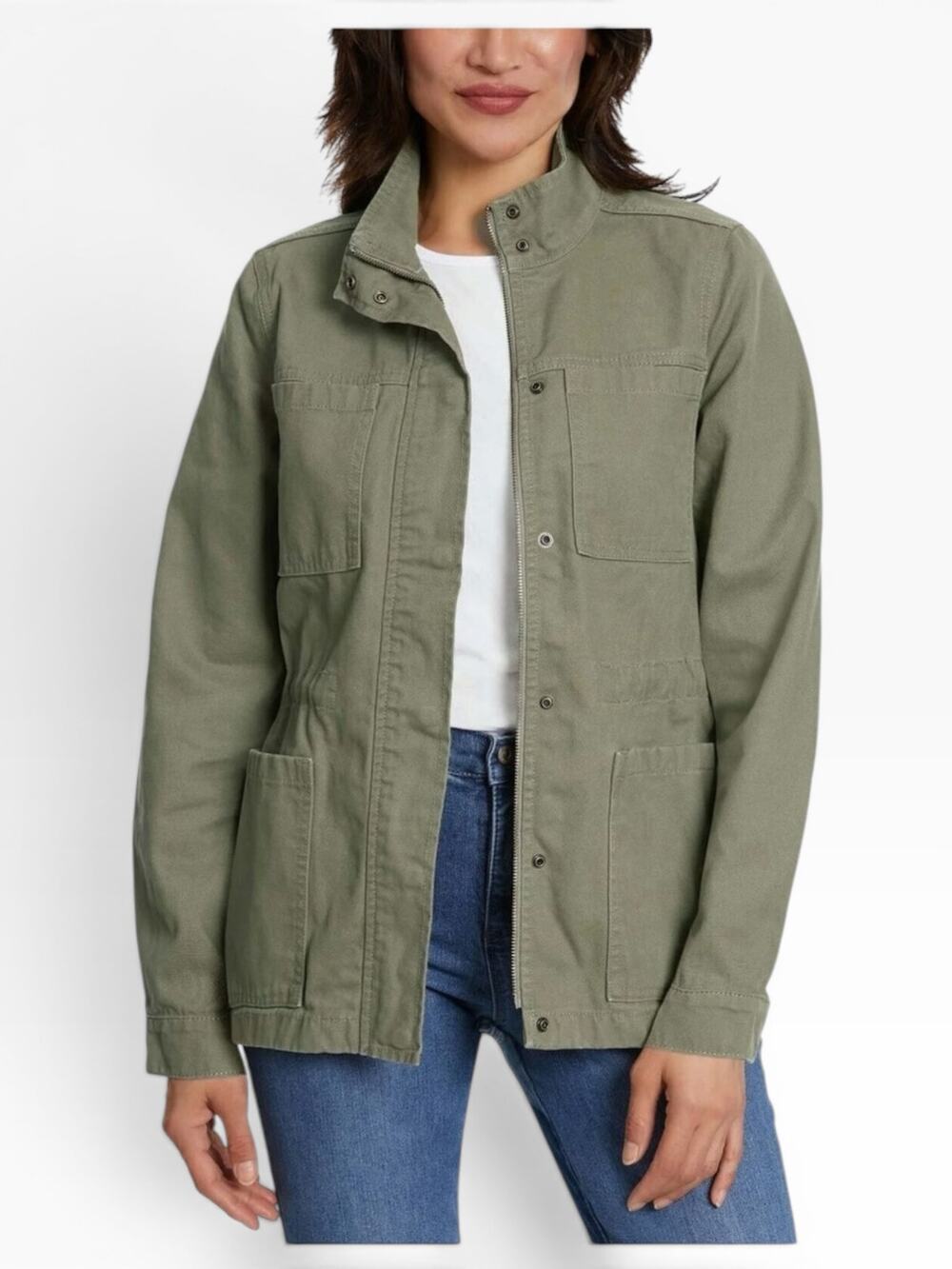 Vintage America Canvas Anorak Jacket Women S Green NWT